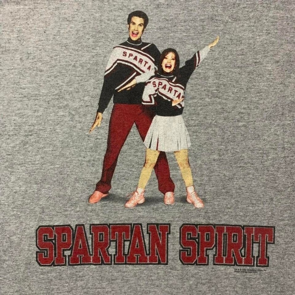 Vintage 90s SNL Spartan Spirit Will Ferrell Cheer Grey T-shirt - Picture 2 of 8